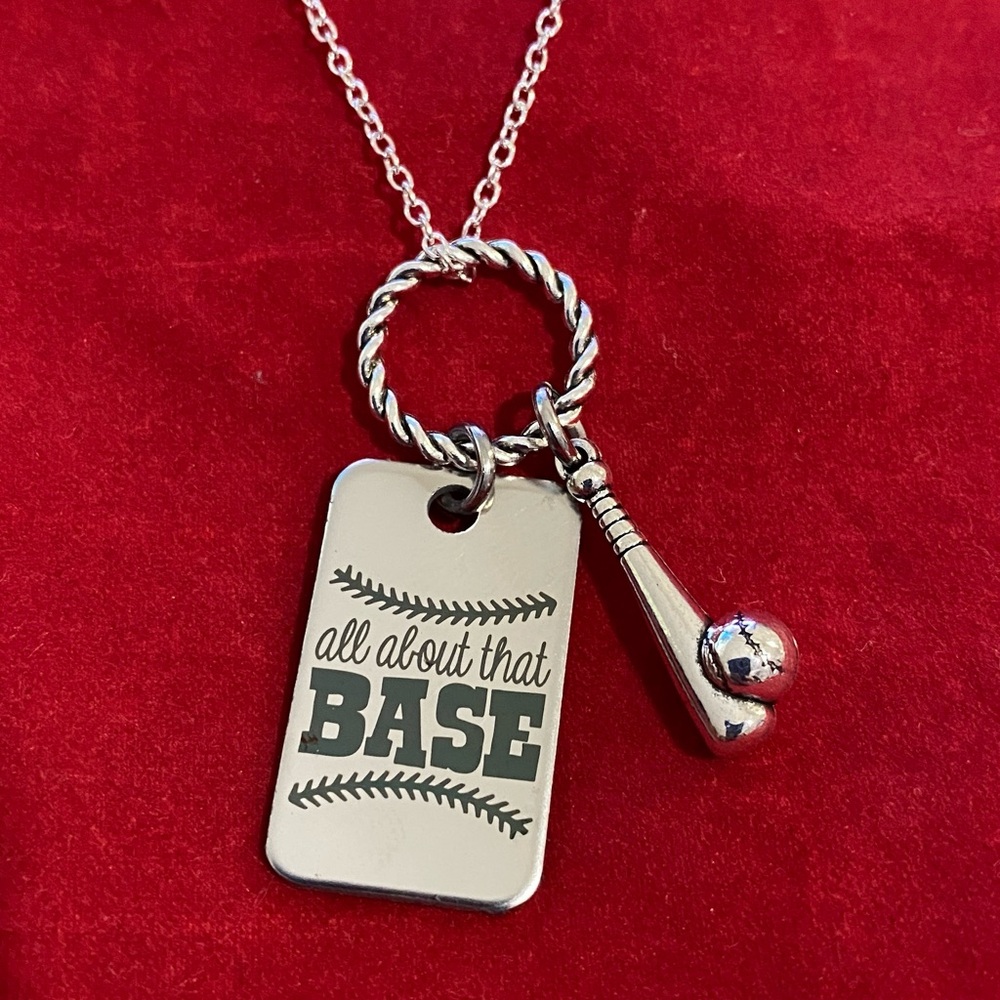 Baseball Charm Necklace Softball Sports - Picture 5 of 6